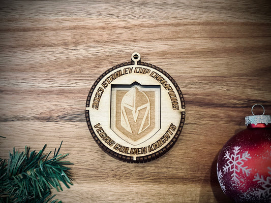 Vegas Golden Knights 2023 Stanley Cup Champions Christmas Ornament