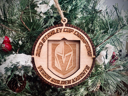 Vegas Golden Knights 2023 Stanley Cup Champions Christmas Ornament